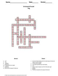 Geometry crossword puzzle glencoe mcgraw hill. Geometry Crossword Puzzle Trig By My Math Universe Tpt