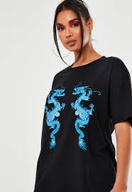 Black Dragon Graphic Short Sleeve T Shirt Missguided