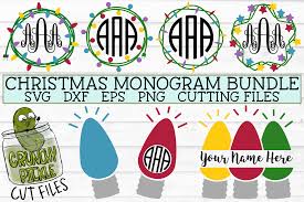 Download Christmas Lights Monogram Frame Svg Bundle By Crunchy Pickle Thehungryjpeg Com