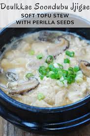 Deulkkae Soondubu Jjigae Soft Tofu Stew With Perilla Seeds Recipe Soondubu Jjigae Vegan Korean Food Food