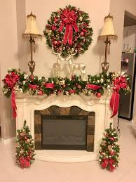 Set Of 4pc Christmas Red Wreath Garland Topiaries Free Shipping Cordles Christmas Fireplace Decor Indoor Christmas Decorations Easy Christmas Decorations