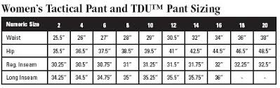 5 11 Tactical Tdu Pants Size Chart Best Picture Of Chart