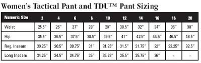 5 11 tactical tdu pants size chart best picture of chart