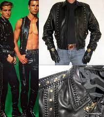 Gianni Versace Men S Gold Medusa Head Black Leather Jacket Vintage Miami 1993 Gianniversace Gianniversacebl Versace Men Vintage Leather Jacket Leather Jacket
