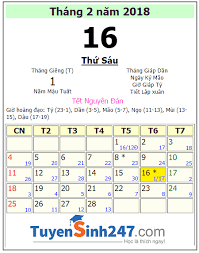 Còn bao nhiều ngày nữa thi thpt quốc gia 2021. Táº¿t 2018 Vao Ngay Máº¥y DÆ°Æ¡ng Lá»‹ch