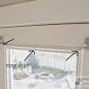 The brackets align to the trim of your french door, with no measuring. 1