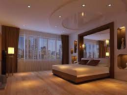 Minimalist Bedroom Design For Adults With Less Furniture And Dim Light With City View O False Ceiling Bedroom False Ceiling Living Room Bedroom Lighting Design