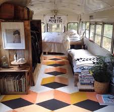 Design Dare 11 Ways To Paint Your Floors Bus Living Bus House Home