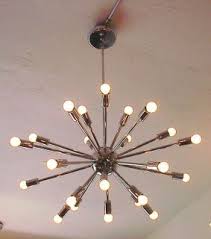 Starburst Light Fixture Chandelier Lamp Chrome 24 24 Arm W Bulbs Starburst Light Light Fixtures Starburst Chandelier