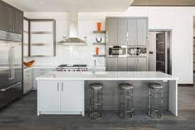 Comes with gray granite countertop and subway backsplash tile. Black And White Kitchen With Grey Floor Novocom Top
