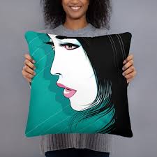 Patrick Nagel Style Art Retro Art Style 80s Style Art Art Pillows Artistic  Pillows Basic Pillow Decorative Pillow Throw Pillow