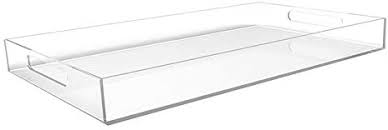 Get it as soon as wed, aug 25. Clear Serving Tray Spill Proof 20 Large Premium Acrylic Tray For Coffee Table Breakfast Tea Food Butler Decorative Display Countertop Kitchen Vanity Serve Tray With Handles By Vale Arbor
