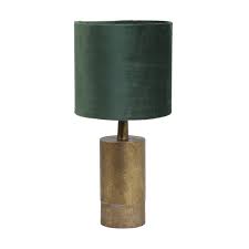 tafellamp jensen o20x34 cm antiek brons groen velours kopen tafellampen karwei tafellamp goud interieur lampen nachtkastje