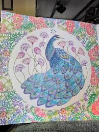 Finished Last Night K M Peacock Millie Marotta Animal Kingdom Coloring Book Animal Kingdom Colouring Book Millie Marotta Animal Kingdom Colorful Art