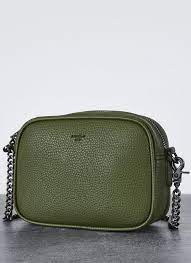 The webbing straps are nice to change up the look of your bag. Angela Roi Grace Micro Crossbody Signet Olive Naturisimo