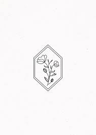 Aesthetic Simple Black And White Tattoo Drawings Floral Geometric Illustration Floral Drawing Minimalist Drawing Tattoo Designs