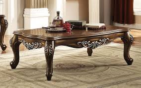 Shop for wood coffee tables in coffee tables. Traditional Wooden Top Coffee Table Antique Oak Finish Cabriole Legs
