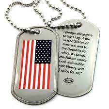 Black And Silver American Flag Meaning American Flag Dog Tag Dog Tag Necklace Dog Tags American Flag