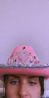 Yee Haw Giddy Up Cowgirl Pink Sparkle Rhinestone Kaceymusgraves Vsco Ashlynmc Cow Boy Hat Aesthetic Hat Aesthetic Cow Girl Hats