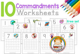 5) honor your father and mother. Ten Commandment Worksheets Christian Preschool Printables