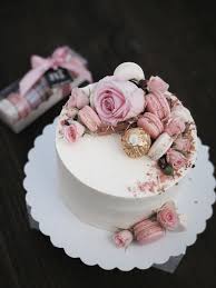 Birthday Gift Cake And Flowers Perfect Gift Macaron Cake Sofia Cake Flower Cake