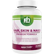 Biotin Vitamins For Hair Skin And Nails Hair Skin Nails Vitamins Premium Formula 60 Capsules Purgo Health Hair Vitamins Hair Skin Nails Vitamins Vitamins For Hair Growth