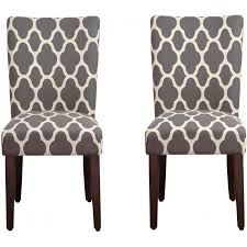 Homepop rollback dining chair reg. Homepop Parsons Classic Upholstered Accent Dining Chair Set Of 2 Grey And Cream Geometric