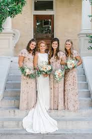 Blush Beaded Bridesmaids In 2020 Gorgeous Wedding Dress Wedding Dress Inspiration Bridesmaid