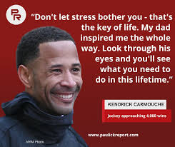 Kendrick Carmouche, a well-respected leader in the jockeys' room