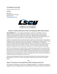 Calhoun Liberty Credit Union Wins Two Statewide 2022 CUNA Awards