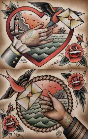 Dear John His Hers Inspirierende Tattoos Traditionelles Tattoo Blitz Und Traditionelle Amerikanische Tattoos