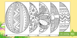 This simple easter basket colouring page can be coloured just as it is by younger children, or decorated by older kids with some easter designs if you've ever taken part in an easter bonnet parade you'll know they're a very colourful event! Easter Egg Mindfulness Colouring Pages English Spanish Eal Easter Egg