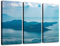 List of famous contemporary art artwork, listed alphabetically with photos when available. Amazon Com Haben Artwork Taal Volcano Island In Luzon Batangas Philippines Volcano Eruption Print On Canvas Wall Artwork Modern Photography Home Decor Unique Pattern Stretched And Framed 3 Piece Posters Prints