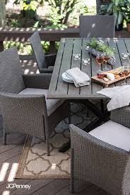 Springtime Calls For Poolside Lounging And Outdoor Dining And This Modern Outdoor Oasis Lakehurst 7 Modern Outdoor Dining Sets Modern Patio Contemporary Patio