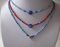 Evil Eye Necklace Minimalist Necklace Muyuki Beads Necklace Etsy Evil Eye Necklace Beaded Choker Evil Eye Jewelry