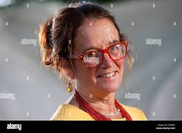 Dr. Lesley Morrison, a Scottish G.P. and creator of a book of poetry for  junior doctors, at the Edinburgh International Book Festival. Edinburgh,  Scotland. 22nd August 2016 Stock Photo