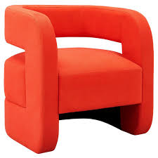 Gerson Cutout Chair Orange At Home Chair Waiting Room Furniture Bespoke Interiors