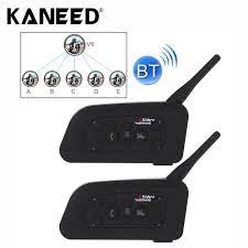 2 Pcs V6 1200 1200m 6 Riders Bluetooth Multi Interphone Headsets For Motorcycle Helmet Car Electronics Helmet Headsets