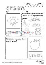 Green Colour Worksheet Green Activities Color Worksheets Kindergarten Coloring Pages