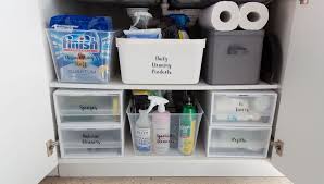 Powder coated iron wire (rack) and polypropylene (tray) for domestic use only. Organising Under Your Kitchen Sink Tips To Organise This Zone And Video
