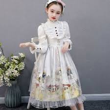 Tu peux aussi rajouter des bijoux aux poignets de la princesse pour la rendre encore plus belle. Enfant Filles Dessin Imprime Lolita Robe Fairy Princesse Ruche Deguisement Demi Ebay