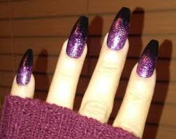 Picasso nails courtesy of my favorite nail technician lulu @lesbeautyandnails located in cambridge ma, on 480 cambridge st. Purple Coffin Glitter Shaped Acrylic Nails New Expression Nails