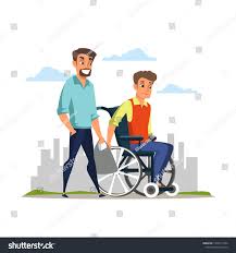 Handicap Nursing Help Flat Vector Illustration Young Man And Disabled Brother In Wheelchair Cartoon In 2020 Vector Illustration Illustration Logo Design Inspiration