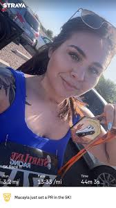 Ran into this awesome chick at the finish of her virtual Xenia Half  Marathon!! Great job Stacey Koons Marton!! 🔥🔥🔥