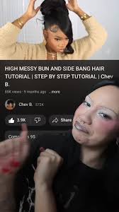 High Bun Tutorial with Bangs