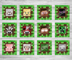 Minecraft Printable Cupcake Toppers Minecraft Printables Cupcake Toppers Printable Minecraft Printables Minecraft Printables Free