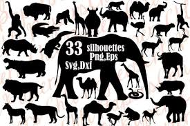 Download Safari Animals Silhouette Svg Bundle Graphic By Chilipapers Creative Fabrica Animal Silhouette Wild Animals Svg Animal Clipart SVG Cut Files