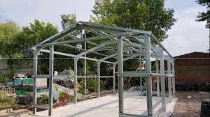 Diy Light Steel Garage Kit Shed Construction In 2021 Shed Construction Steel Garage Steel Garage Kits