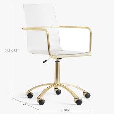 Showing results for rolling desk chair. Gold Paige Acrylic Swivel Chair Teen Desk Chair Pottery Barn Teen