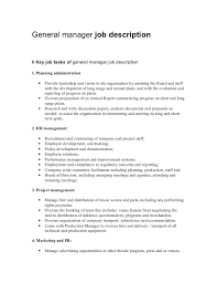 Chief development officer flsa job status: General Manager Job Description